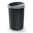 Koš odpadkový COMPACTA R FLAP černý se světle šedým víkem 40l