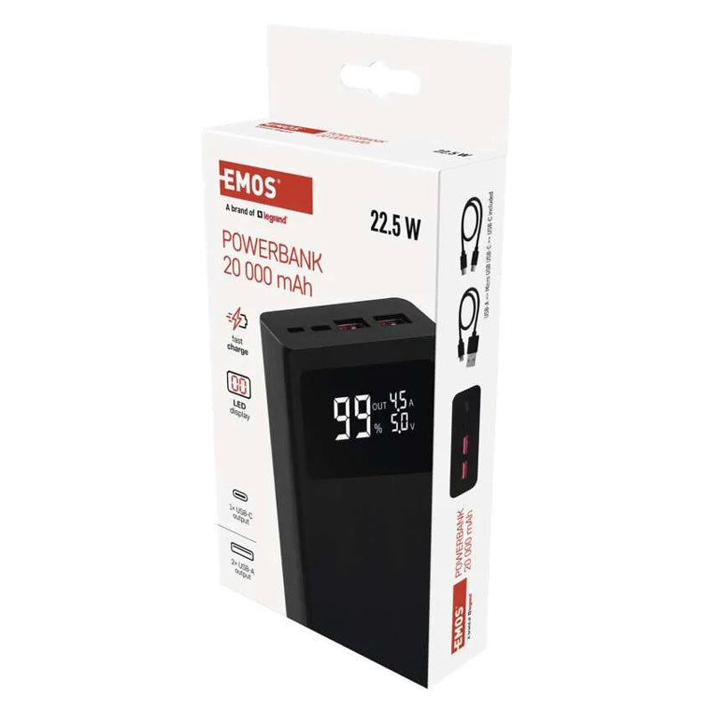PowerBank EMOS BetaQ 20 20000mAh Black