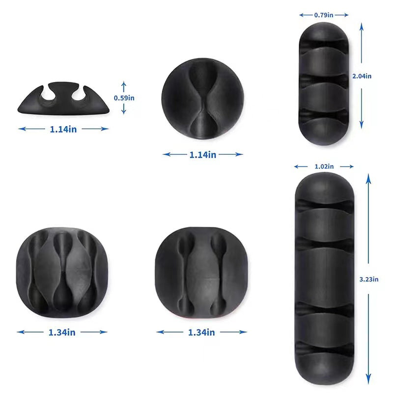 Organizér na kabely SWISSTEN 10ks Black