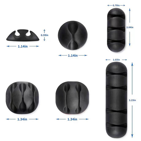 Organizér na kabely SWISSTEN 10ks Black