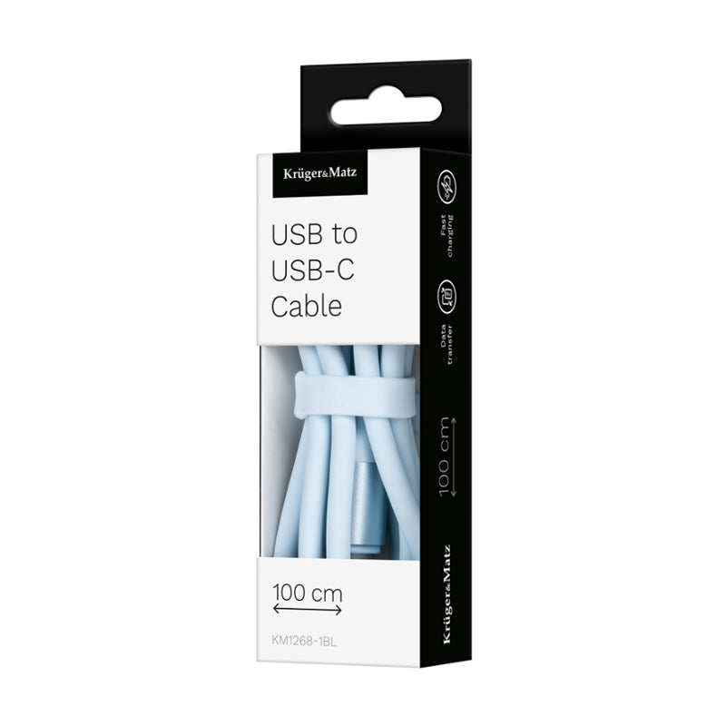 Kabel KRUGER & MATZ KM1268-1BL Basic USB/USB-C 1m Blue