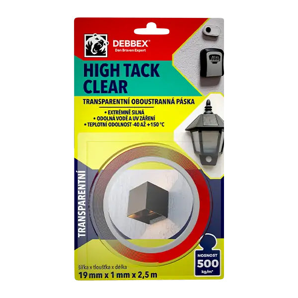 Páska oboustranná DEBBEX HIGH TACK CLEAR 2,5m