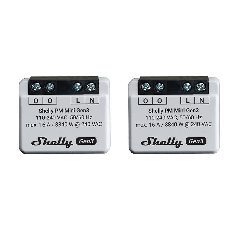 Smart měřič spotřeby SHELLY PM Mini Gen3 WiFi 2ks