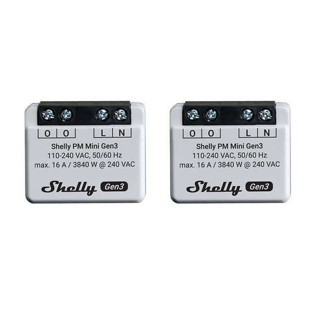Smart měřič spotřeby SHELLY PM Mini Gen3 WiFi 2ks