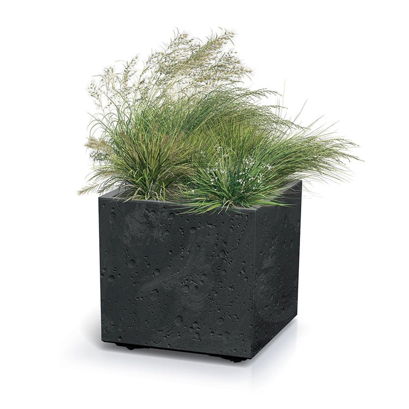 Květináč SIERRA SQUARE BETON EFFECT antracit 38,5cm