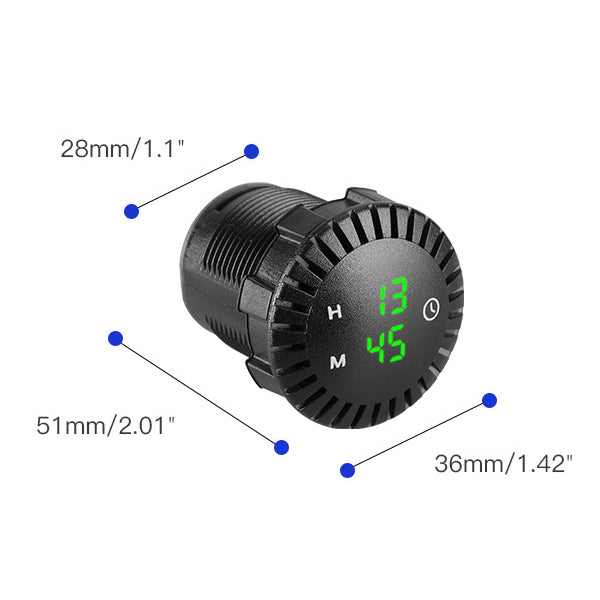 Palubní LED hodiny 12-24V STU 34671