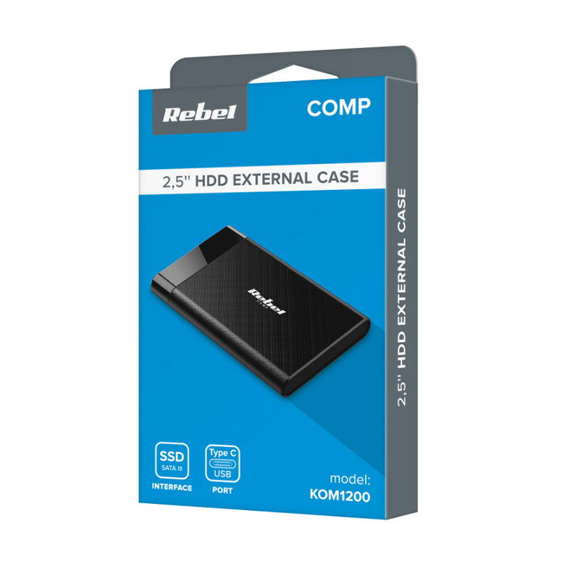 Box pro HDD 2,5" REBEL SATA KOM1200 USB-C 3.1