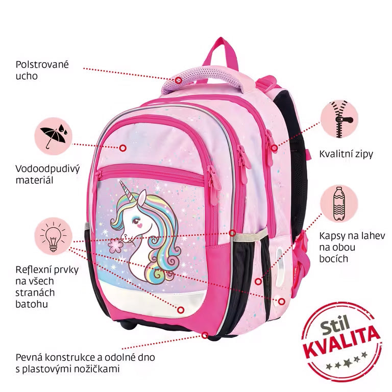 Batoh školní Junior STIL Unicorn