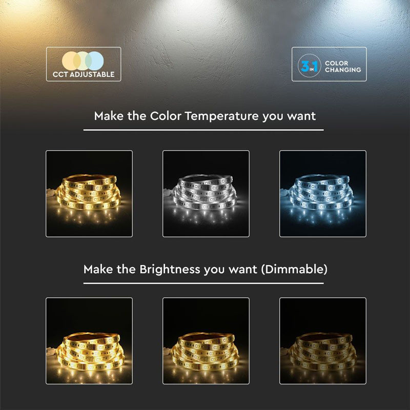 Smart LED pásek IP65 V-TAC VT-5050 54-EU 5m RGB