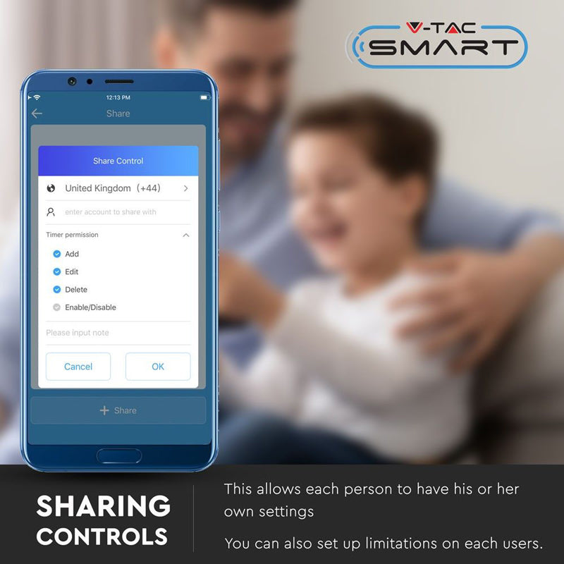 Smart objímka E27 V-TAC VT-5007 WiFi