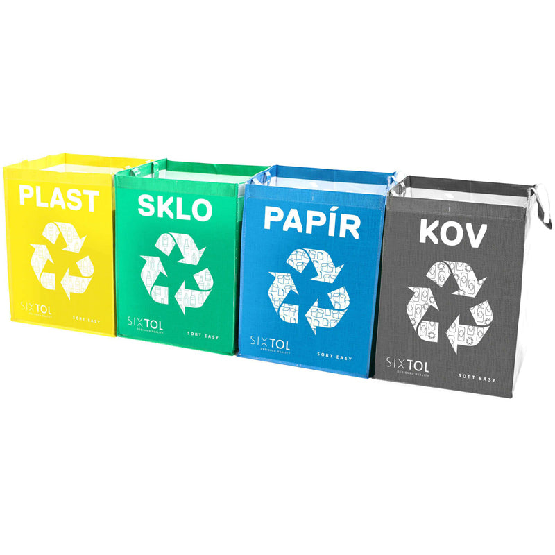 Tašky na tříděný odpad SIXTOL Sort Easy 4 Metal 4x36l