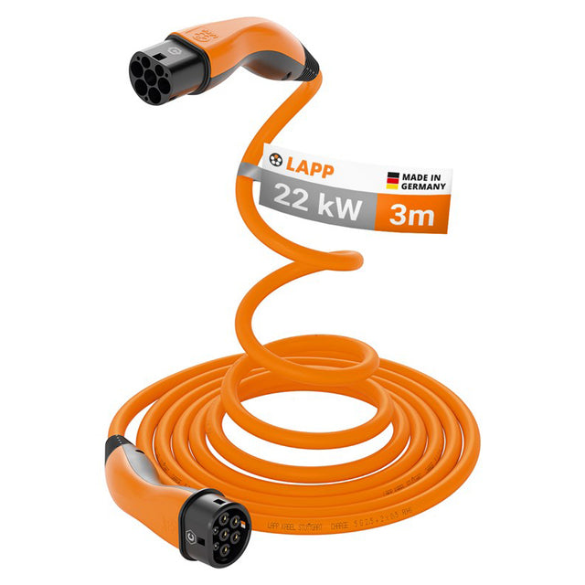 Kabel nabíjecí LAPP 75745 typ 2 22kW 32A 3 fáze 3m pro elektromobil