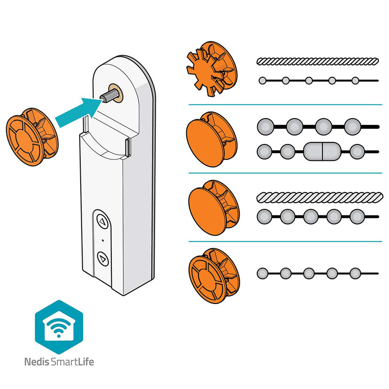 Smart ovladač žaluzií a rolet NEDIS BTMR10WT Bluetooth Tuya