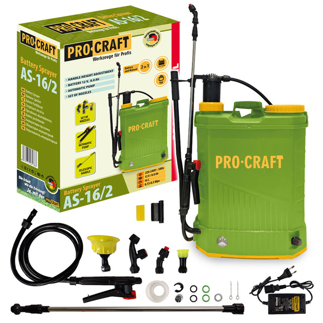Postřikovač AKU PROCRAFT AS-16/2