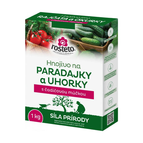 Hnojivo pro rajčata a okurky ROSTETO 1kg s čedičovou moučkou