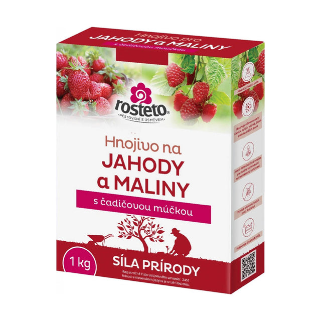 Hnojivo pro jahody a maliny ROSTETO 1kg s čedičovou moučkou