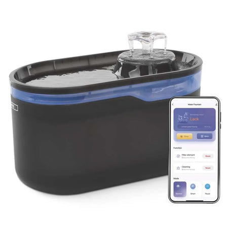 GoSmart vodní fontána EMOS H6102 Pet Care, 2,6 l, šedá, WiFi