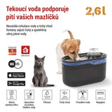 GoSmart vodní fontána EMOS H6102 Pet Care, 2,6 l, šedá, WiFi