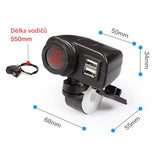 Nabíječka USB STU 34708 s voltmetrem na motocykl