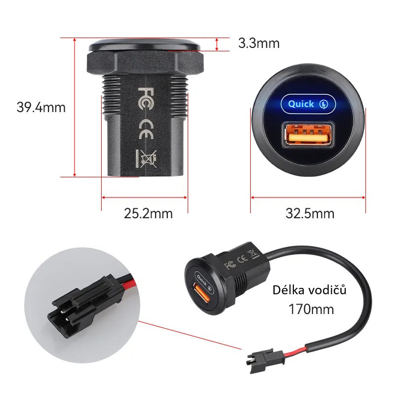 Nabíječka USB STU 34717 do panelu