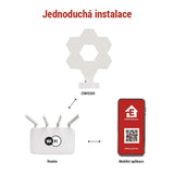 Smart stolní lampa EMOS ZIW426R Hexagon WiFi Tuya