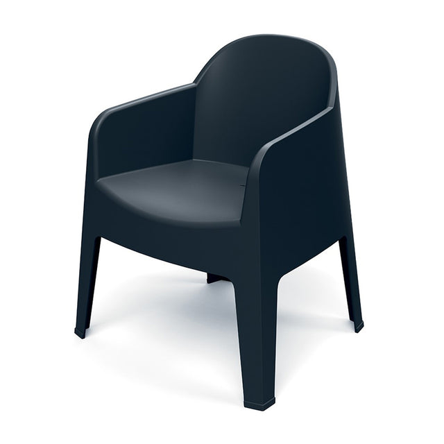 Židle zahradní MILANE 680x600x805mm - uhelná