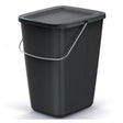 Koš odpadkový COMPACTA Q FLAP BASIC černý 9l