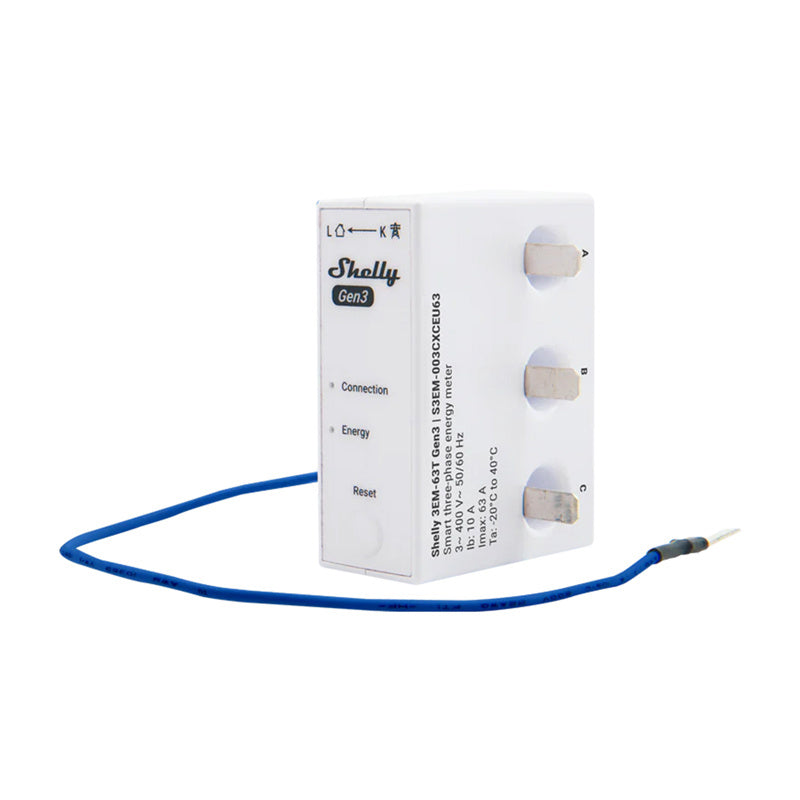 Smart meřič spotřeby SHELLY 3EM-63T Gen3  WiFi
