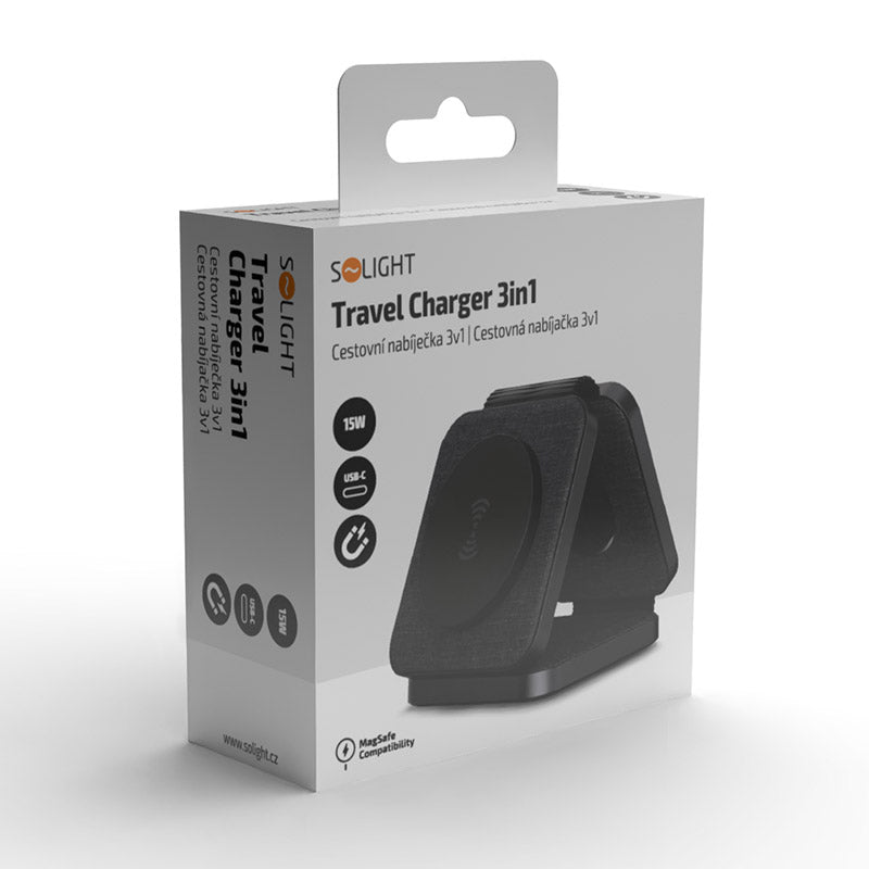 Nabíjecí stanice MagSafe SOLIGHT SSWC01 3v1 skládací