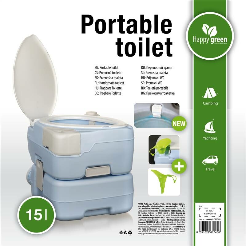 Chemická toaleta HAPPY GREEN 15l