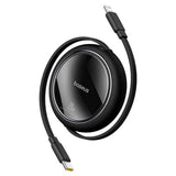 Kabel BASEUS Free2Pull USB-C/Lightning 1m Black 20W