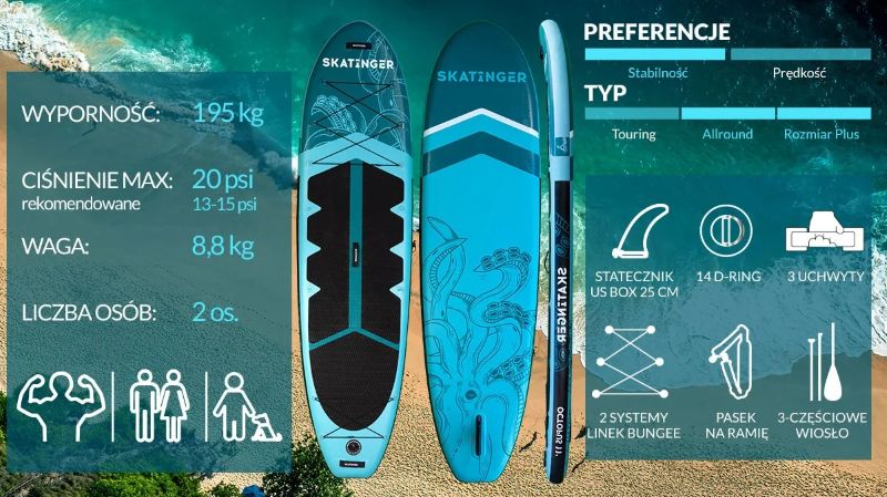 Paddleboard SKATINGER Octopus