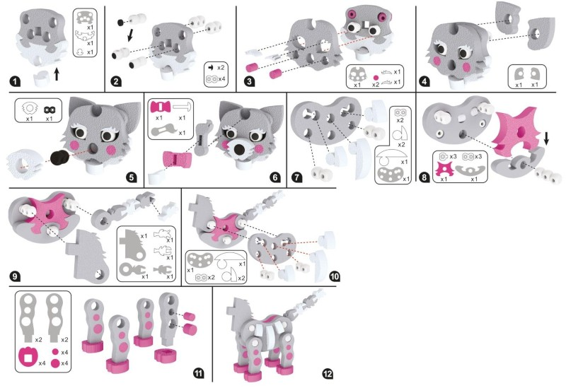 Puzzle 3D kočka 62 dílků