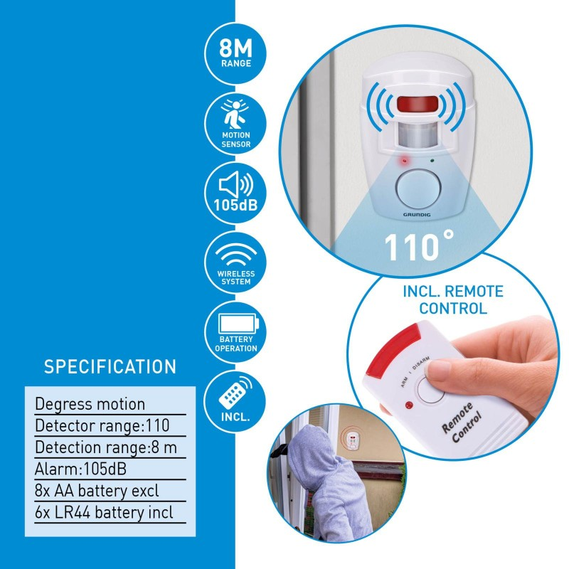 Alarm nástěnný GRUNDIG s PIR 4745