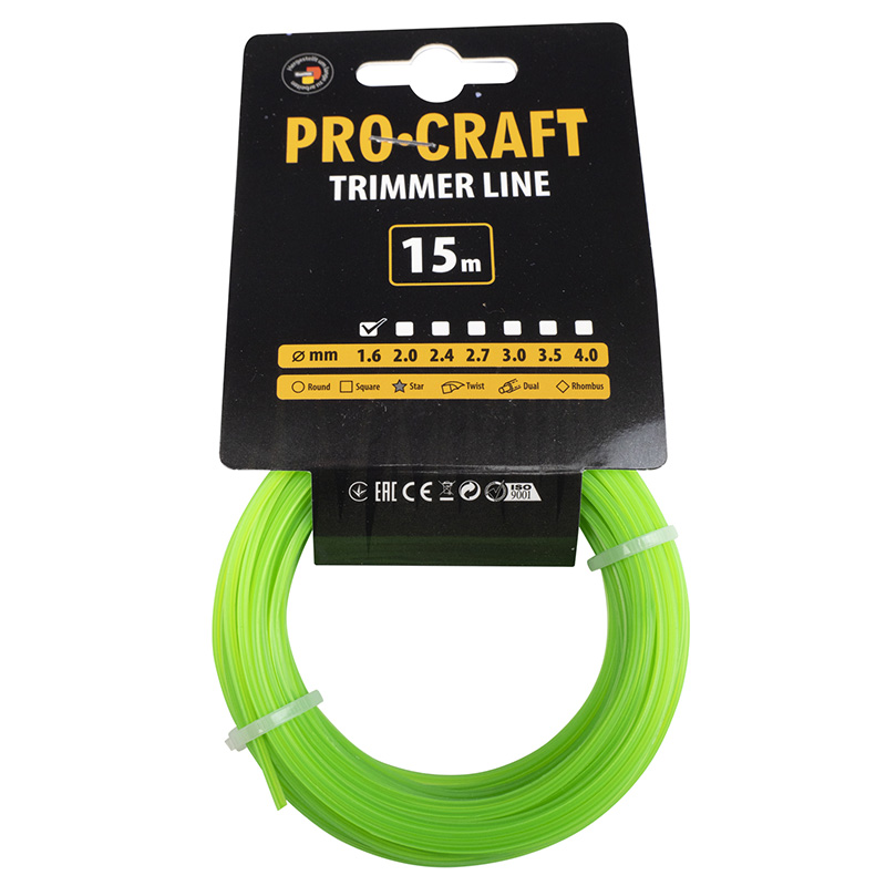 Struna PROCRAFT ZL 1,6mm 15m hvězdicová