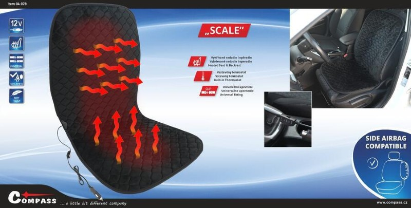 Potah sedadla COMPASS 04078 Scale vyhřívaný s termostatem