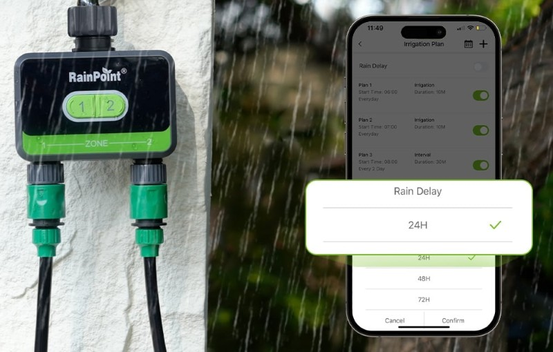 Dvouzónový ovladač zavlažování RAINPOINT HTV210B Bluetooth