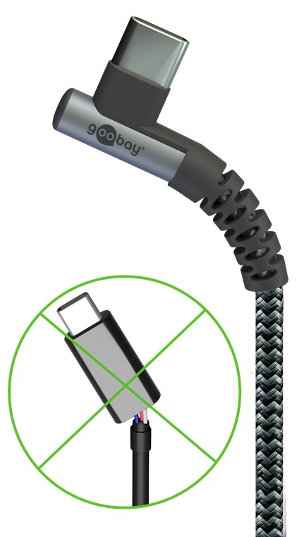 Kabel GOOBAY 64656 USB/USB-C 1m Space Grey/Silver