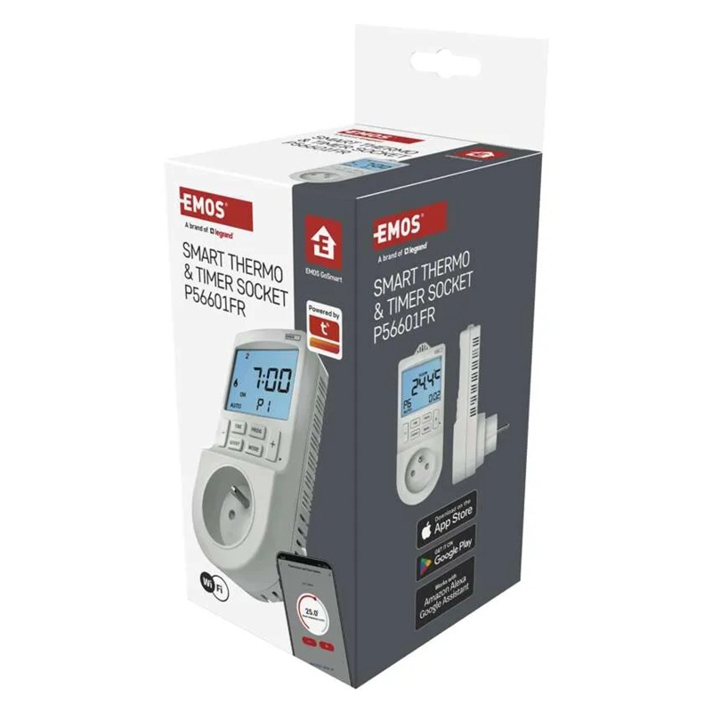 Smart termostat EMOS do zásuvky s funkcí digitálního časovače 2v1 s WiFi