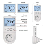Smart termostat EMOS do zásuvky s funkcí digitálního časovače 2v1 s WiFi