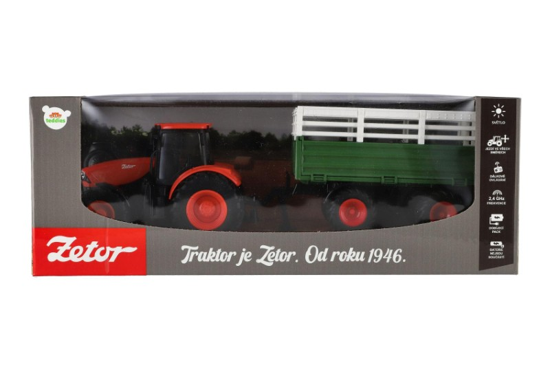 Traktor Zetor RC s vlekem TEDDIES 42cm