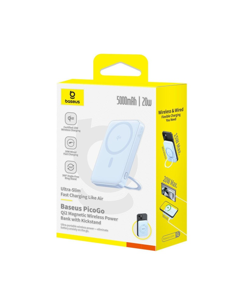 PowerBank BASEUS PicoGo Qi2 5000mAh Blue
