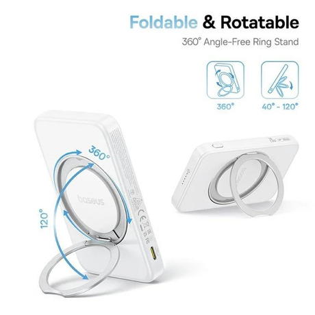 PowerBank BASEUS PicoGo Qi2 5000mAh White