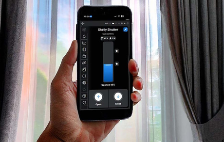 Smart ovladač žaluzií a rolet SHELLY Shutter + BLU Button Tough 1 WiFi
