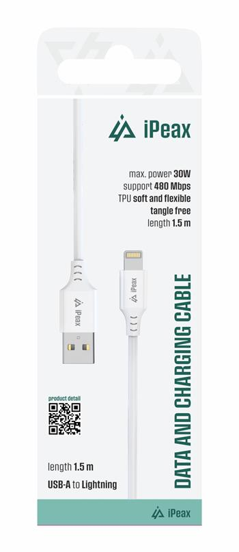 Kabel iPEAX 90010116 USB/Lightning 1,5m White