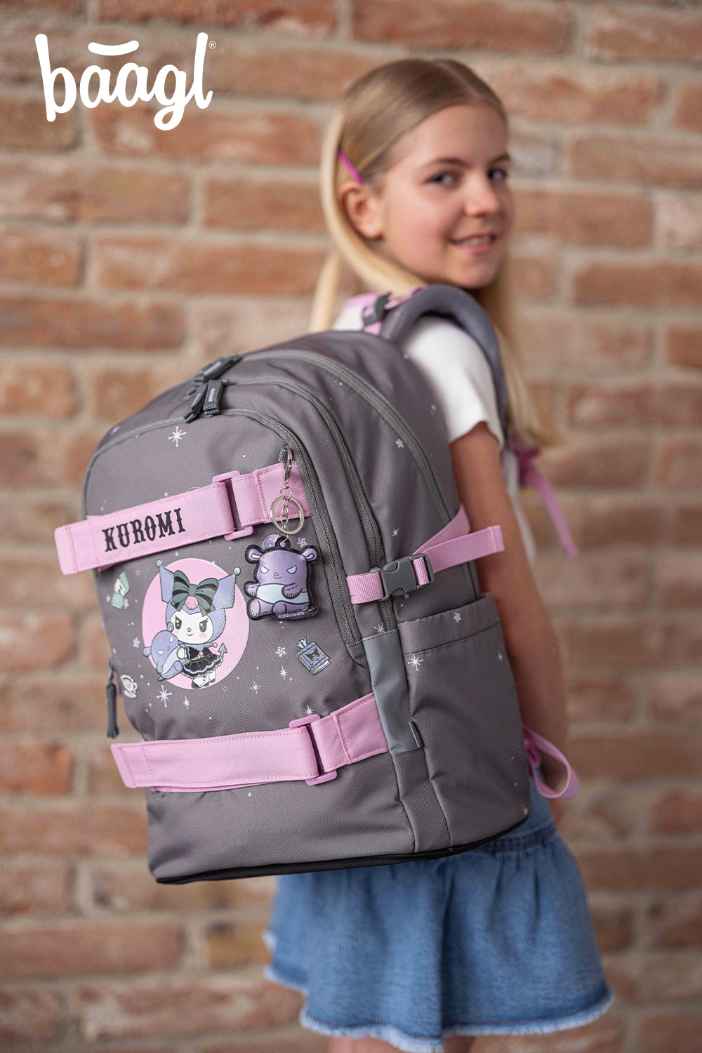 Batoh školní BAAGL Skate Kuromi Grey