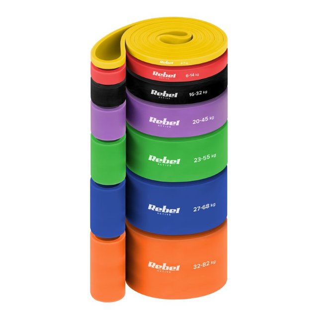 Guma posilovací REBEL Power Band PT-S7 4-82 kg 7ks