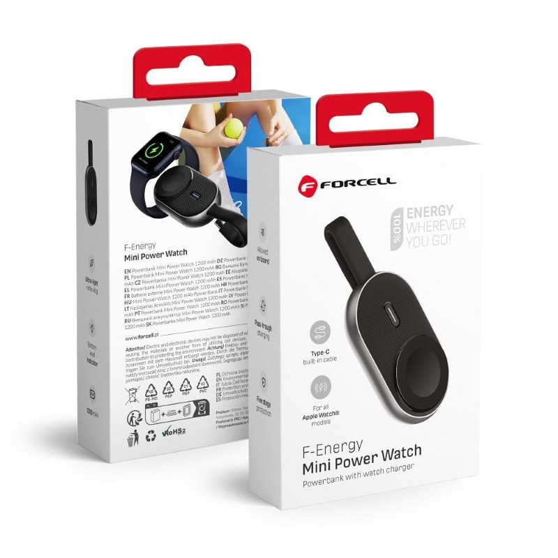 PowerBank FORCELL F-Energy pro Apple Watch 1200mAh Black