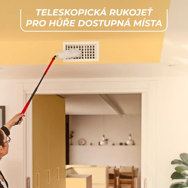 Prachovka VILEDA Flex&Catch s dlouhou rukojetí 179434