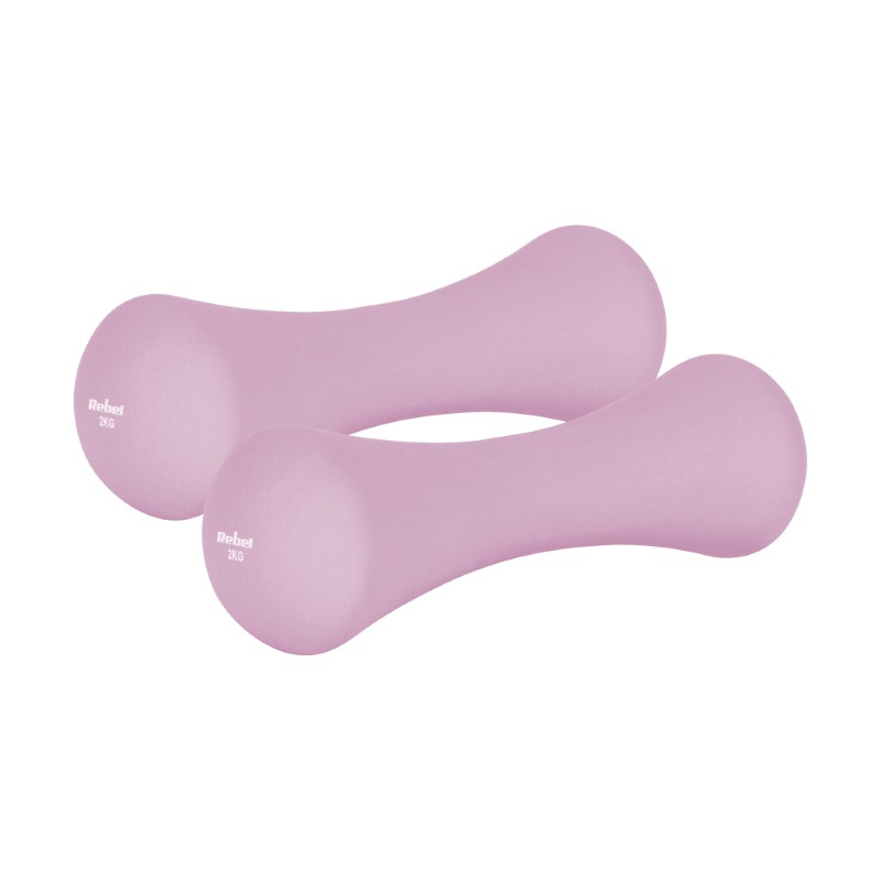 Sada činek z litiny a neoprenu REBEL RBA-2329-2 2x2kg